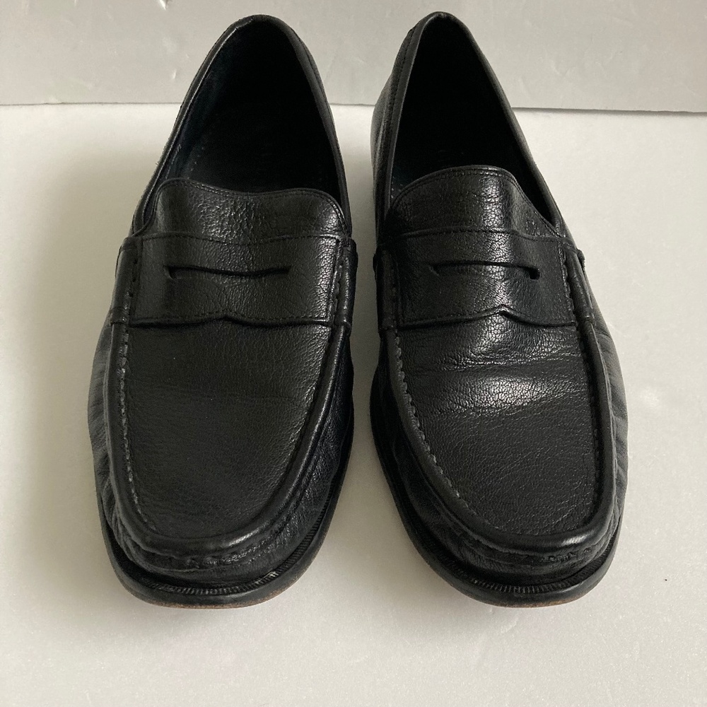 Cole Haan Black Leather Penny Loafers
